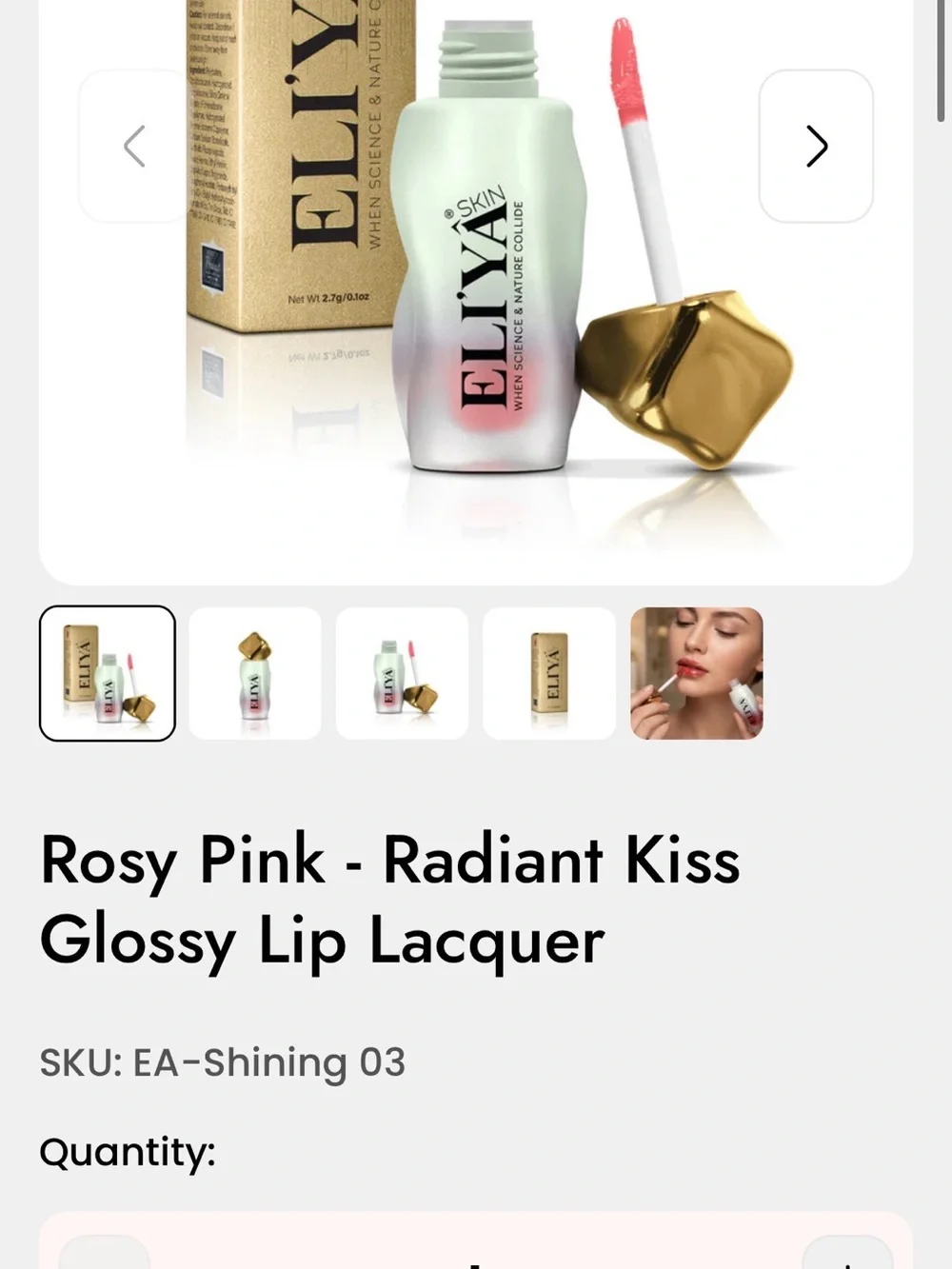 Eliya Rosy Pink Lip Balm & Gloss